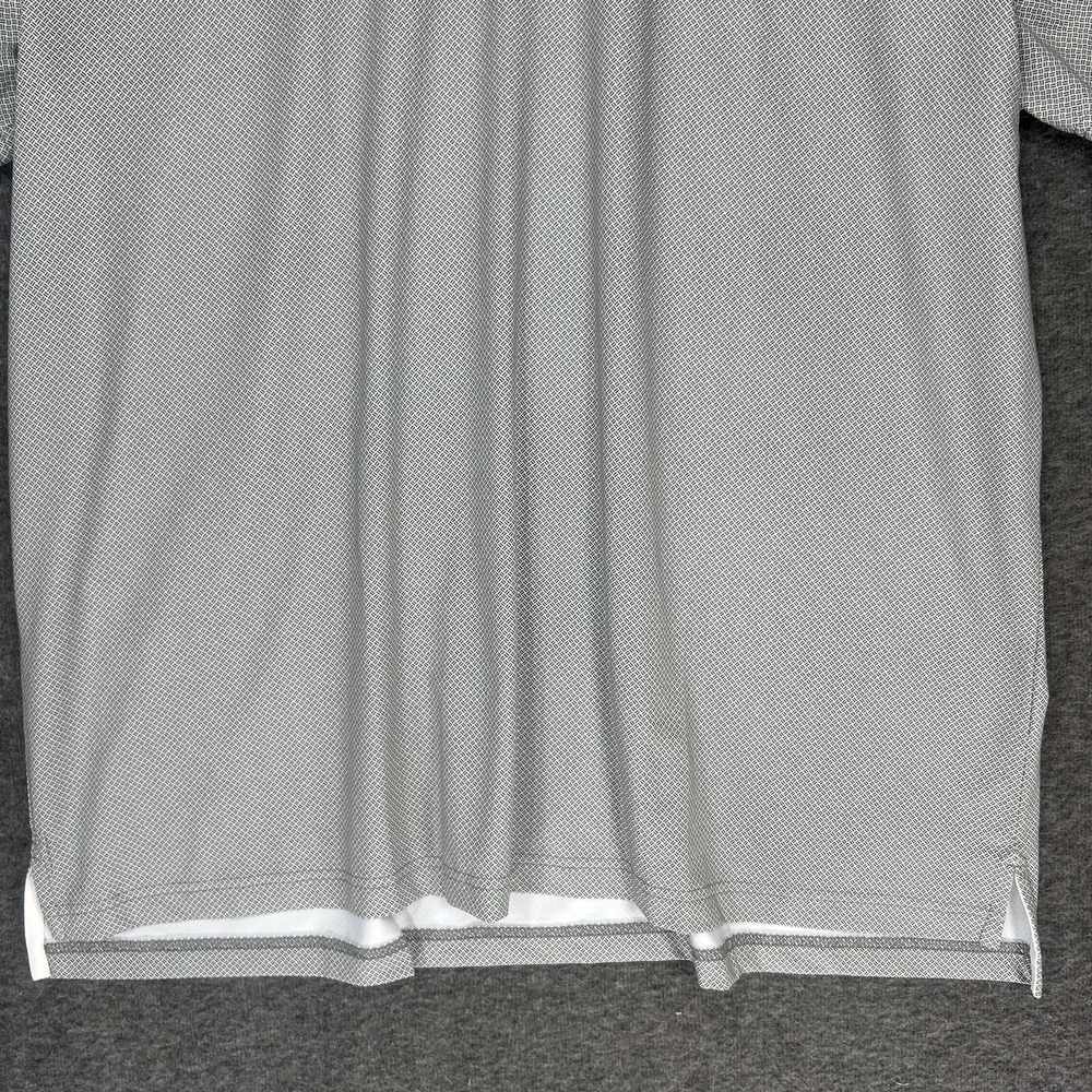 Johnnie O Polo Shirt Mens 2XL Gray Geometric Performance Stretch Bag Boy - Picture 6 of 15